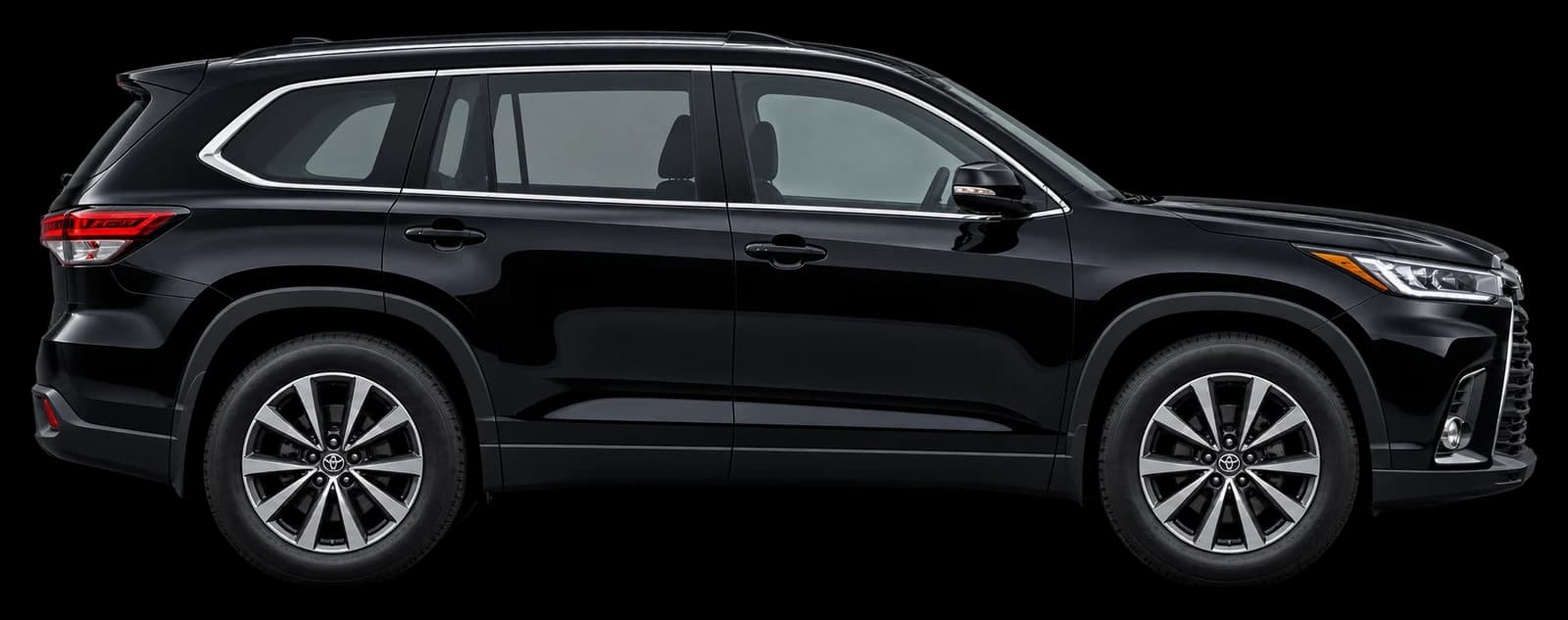 Black SUV, side view