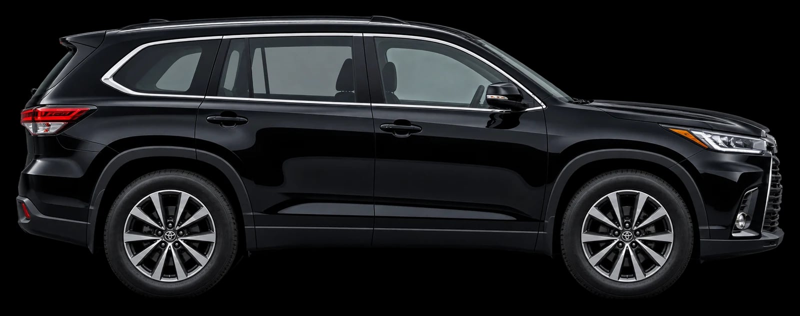 Black SUV, side view