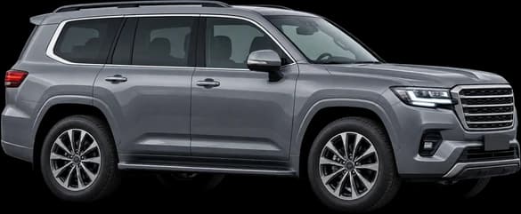Grey seven-seat SUV seen from the side